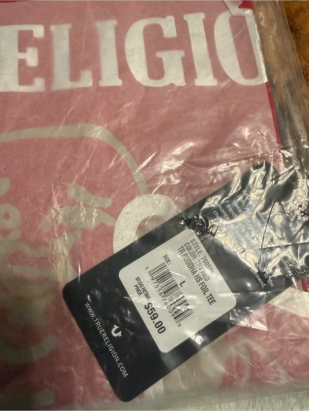 True Religion Red Short-Sleeve Graphic Logo‎ Tee
